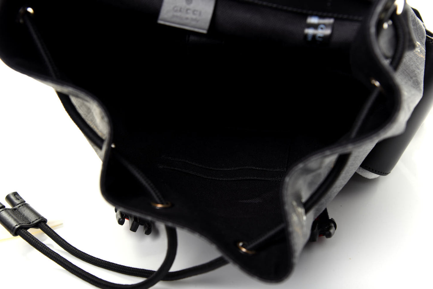 GG Supreme Monogram Tigers Double Buckle Backpack Black Multicolor