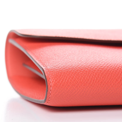 Hermes Epsom Constance Long Wallet Rose Jaipur 8 of 9