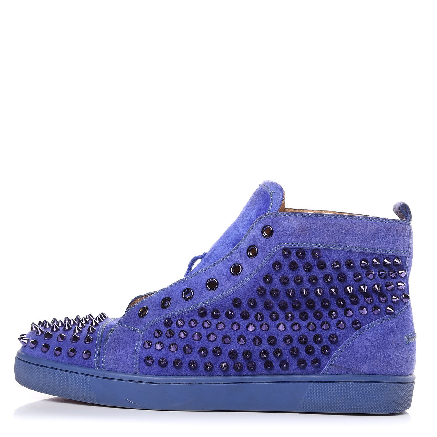 Suede Mens Louis Spikes Flat Sneakers 42 Purple