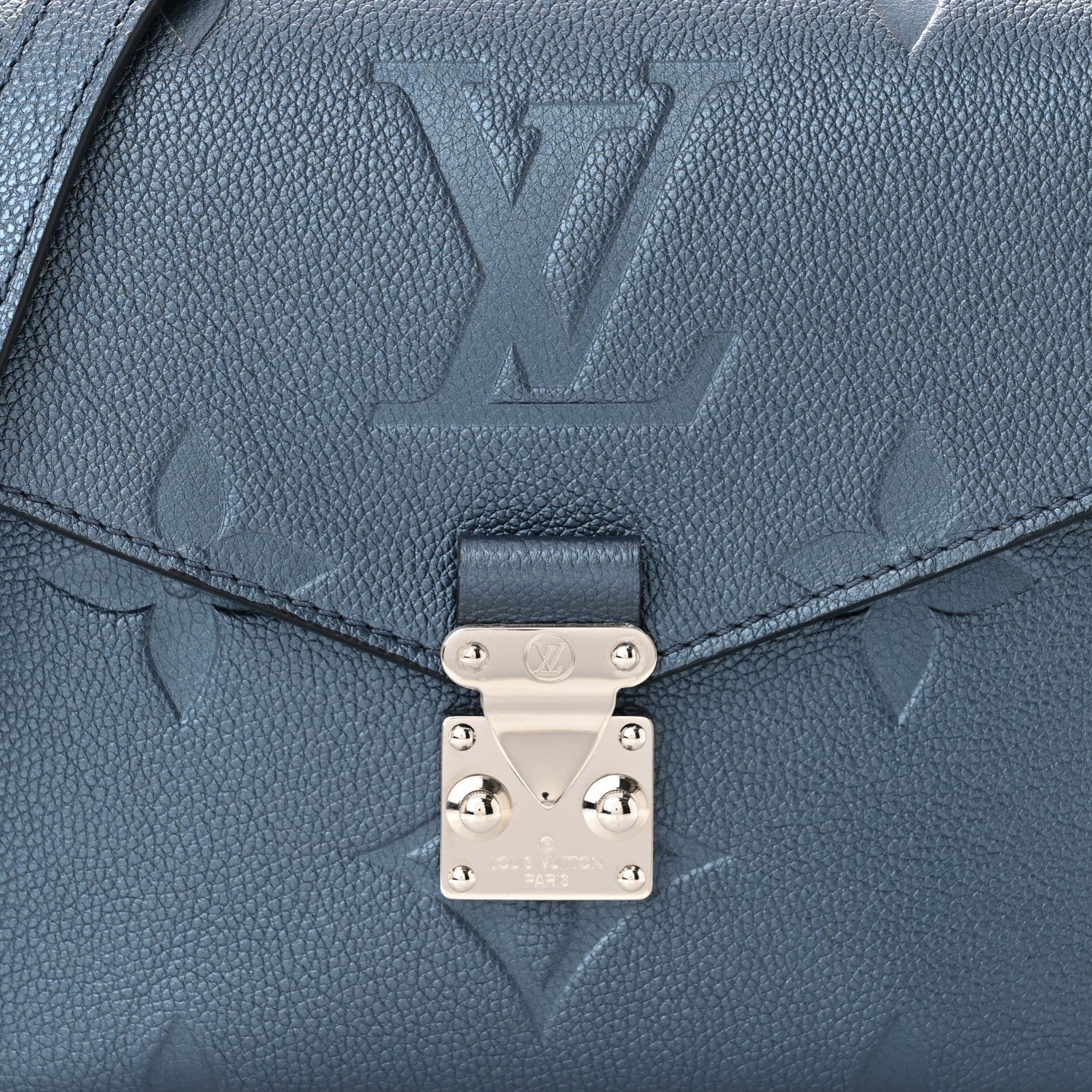 Louis Vuitton Metallic Empreinte Monogram Giant Pochette Metis Navy Nacre 7 of 11