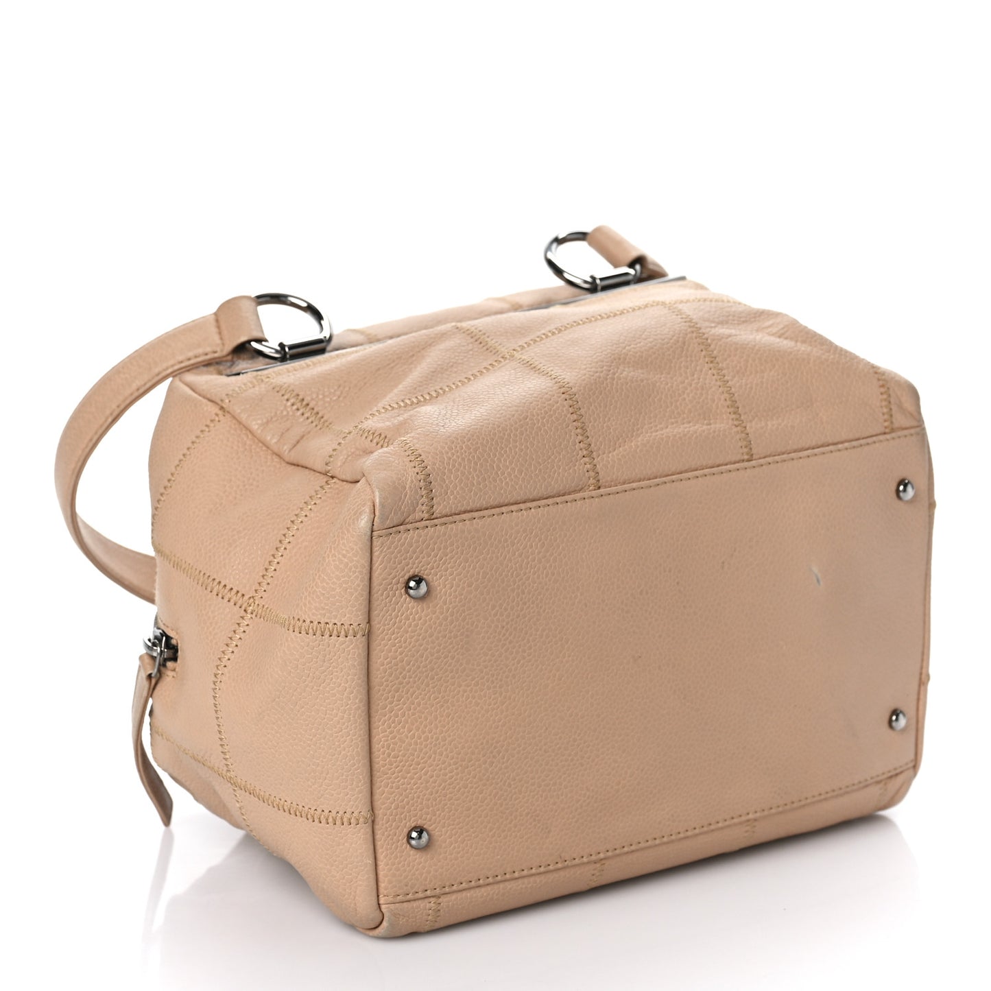 Caviar Square Stitched Bowler Beige