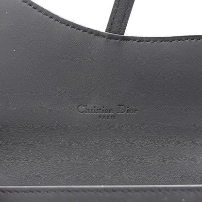 Christian Dior Ultra Matte Calfskin Saddle Chain Wallet Pouch Black 6 of 9