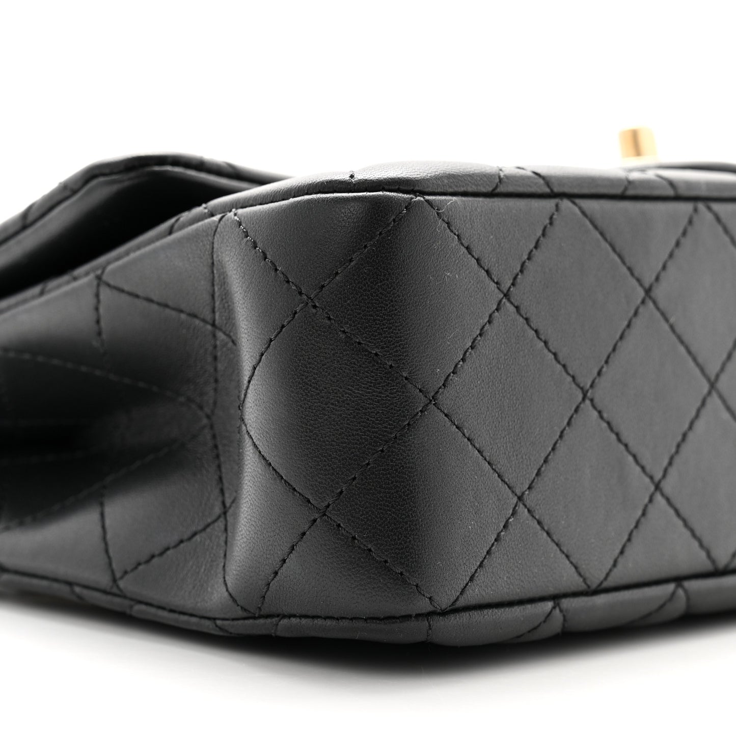 Lambskin Quilted Small Sweet Camellia Flap Black