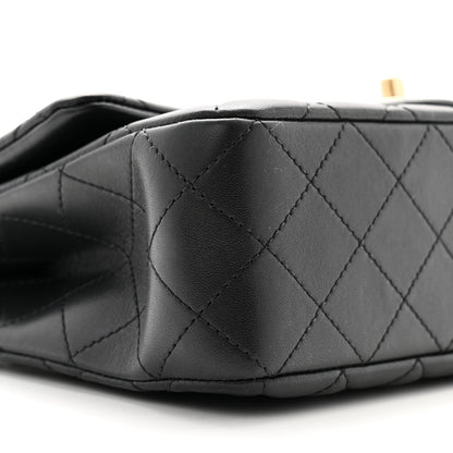 Chanel Lambskin Quilted Small Sweet Camellia Flap Black 9 of 11