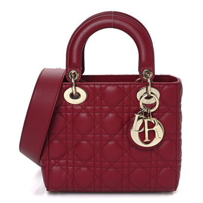 Christian Dior Lambskin Cannage Small My ABCDior Lady Dior Red 1 of 12