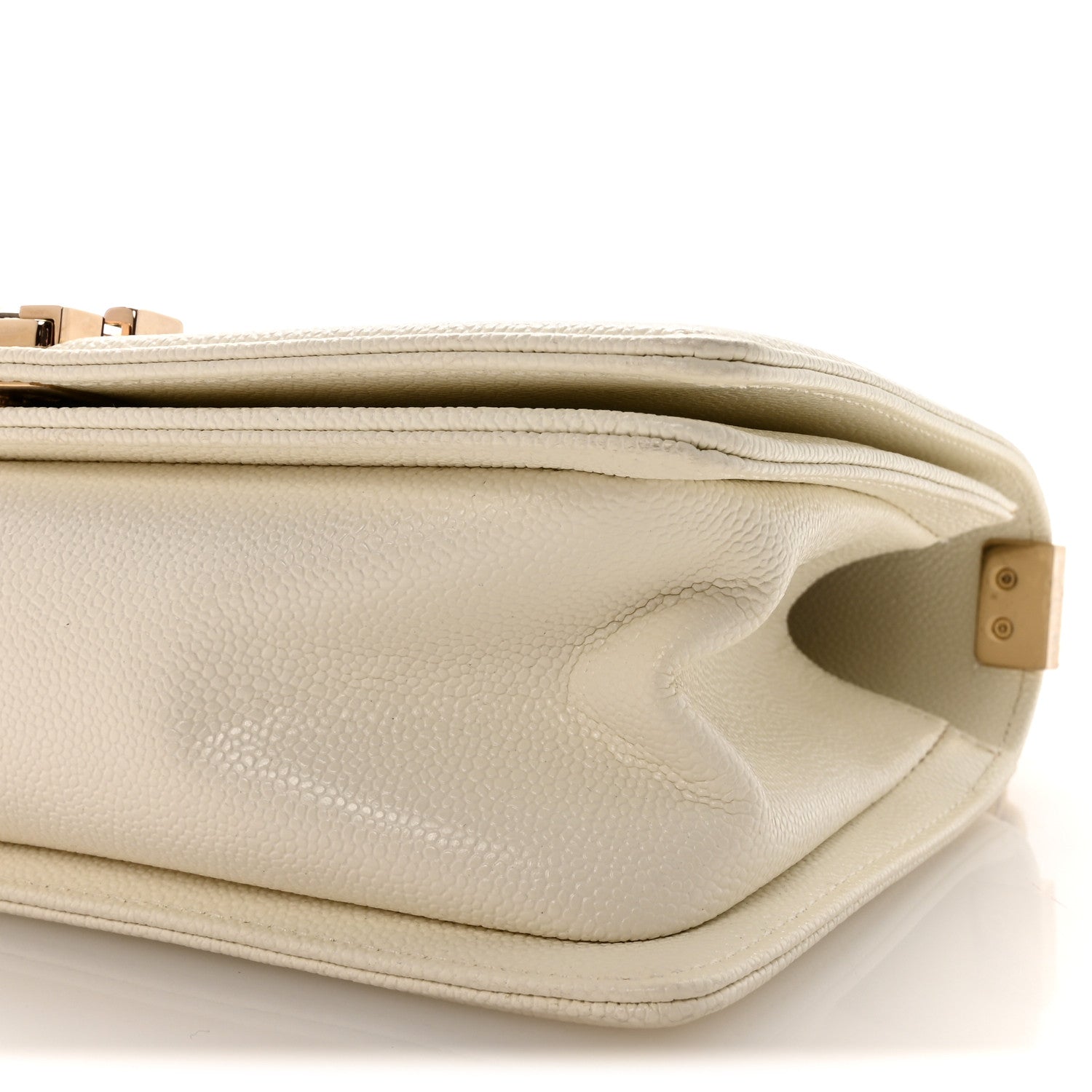 Chanel Caviar Quilted Medium Boy Flap White 10 of 10