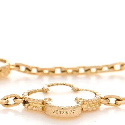 Van Cleef & Arpels 18K Yellow Gold Mother of Pearl 5 Motifs Vintage Alhambra Bracelet 3 of 3