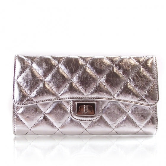 Lambskin Timeless Reissue Wallet Silver