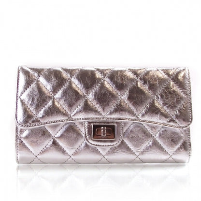 Chanel Lambskin Timeless Reissue Wallet Silver 1 of 9
