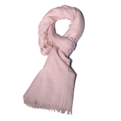 Hermes Cashmere Silk Jacquard New Libris Scarf Rose Nacre 1 of 6