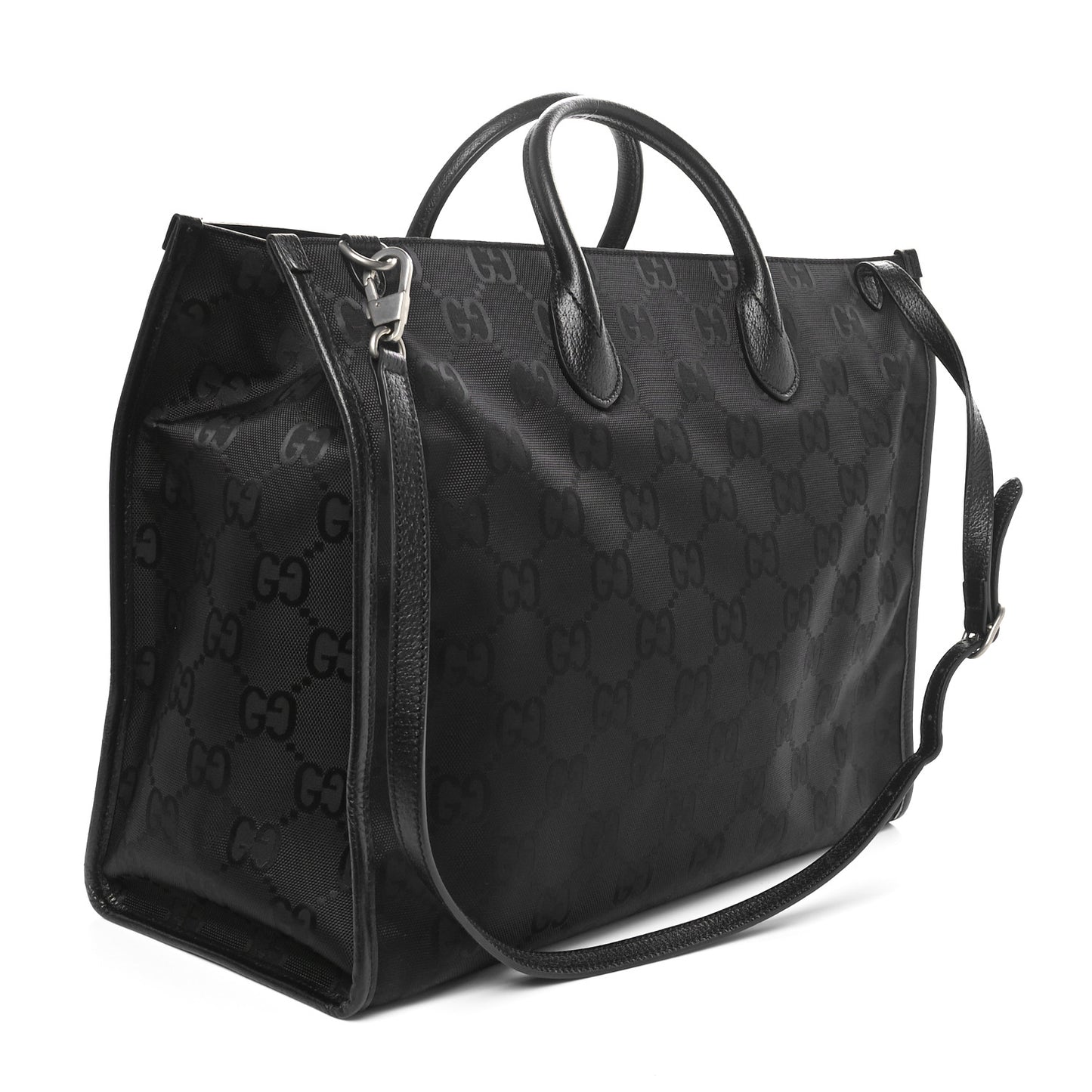 Econyl Nylon Monogram Large Off The Grid Tote Bag Black