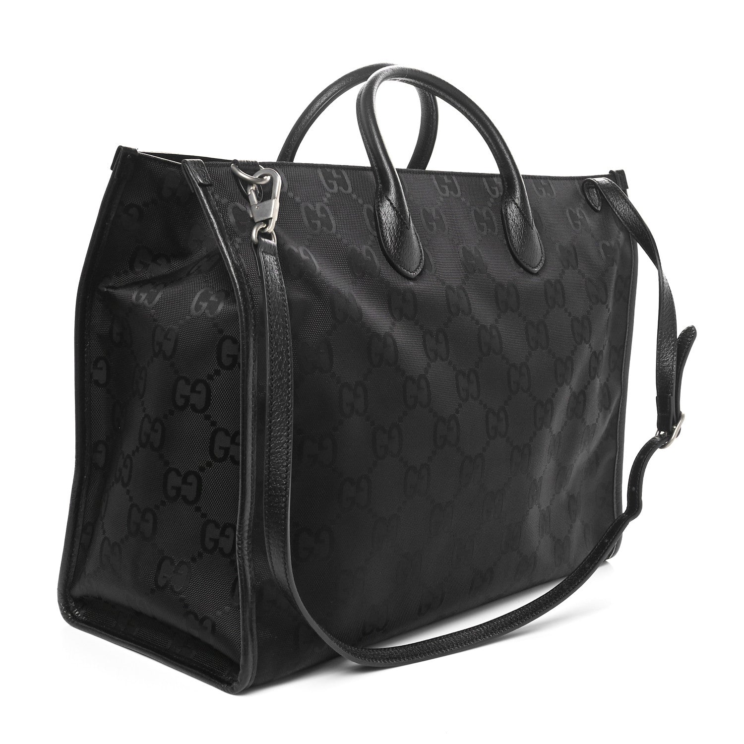 Gucci Econyl Nylon Monogram Large Off The Grid Tote Bag Black 2 of 10