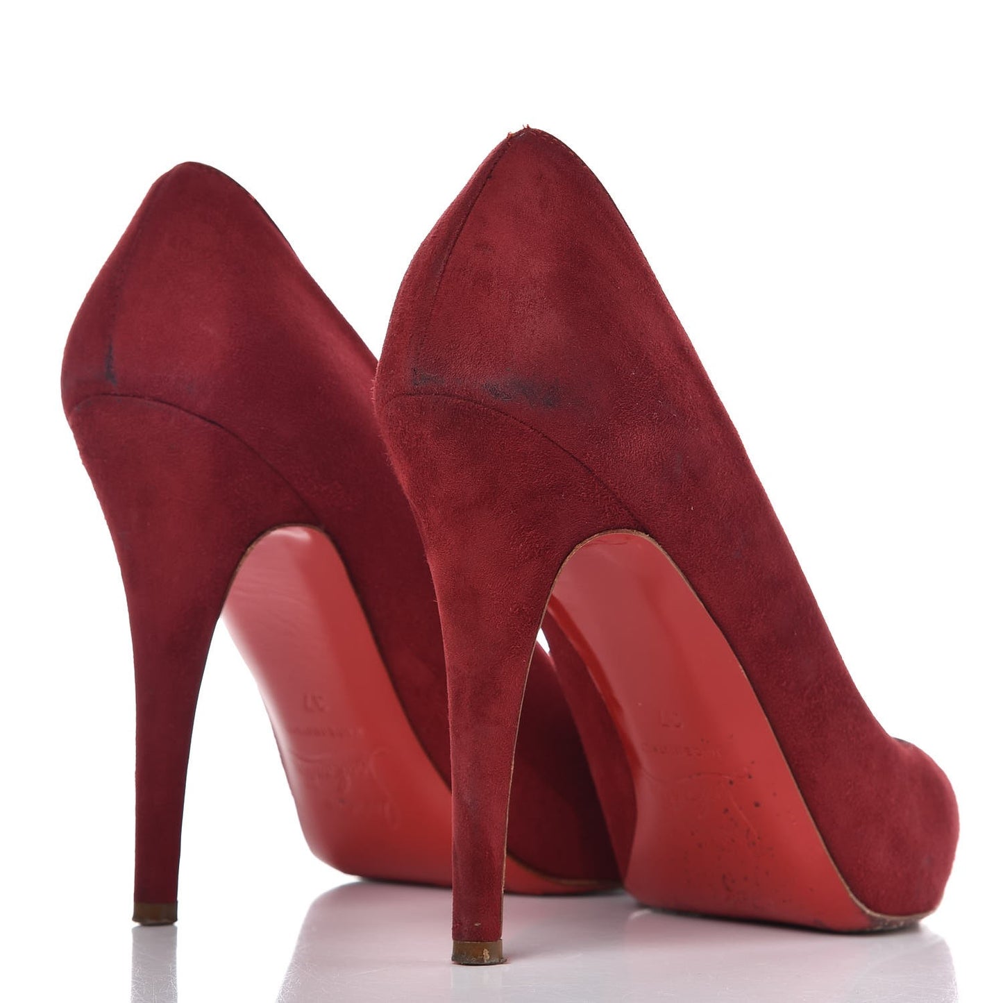 Suede Declic 120 Pumps 37 Dark Red