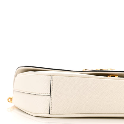 Prada Saffiano Flap Shoulder Bag Bianco 8 of 9