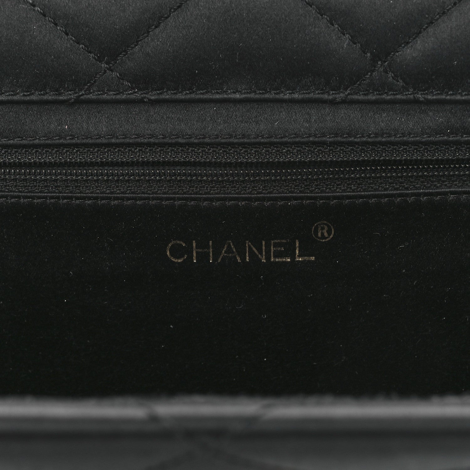 Chanel Satin Quilted Frame Clutch Black 6 of 10