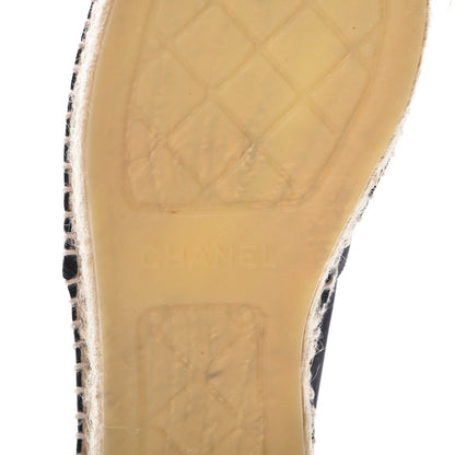 Chanel Satin CC Espadrilles 38 Black 6 of 10