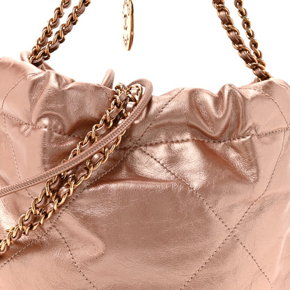 Chanel Metallic Calfskin Quilted Mini Chanel 22 Copper 7 of 9
