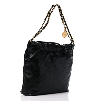 Chanel Shiny Calfskin Quilted Small Chanel 22 Black 4 of 10
