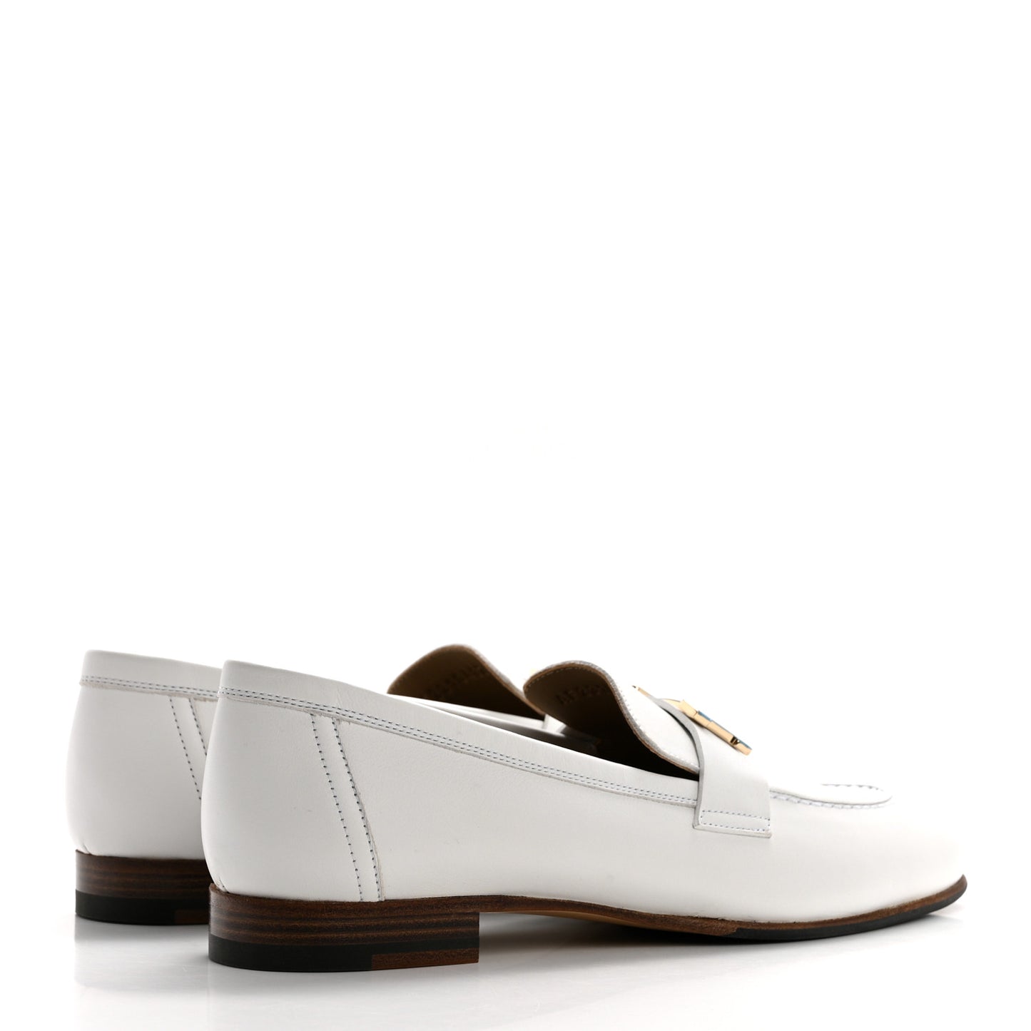 Calfskin Womens Paris Loafers 37 White