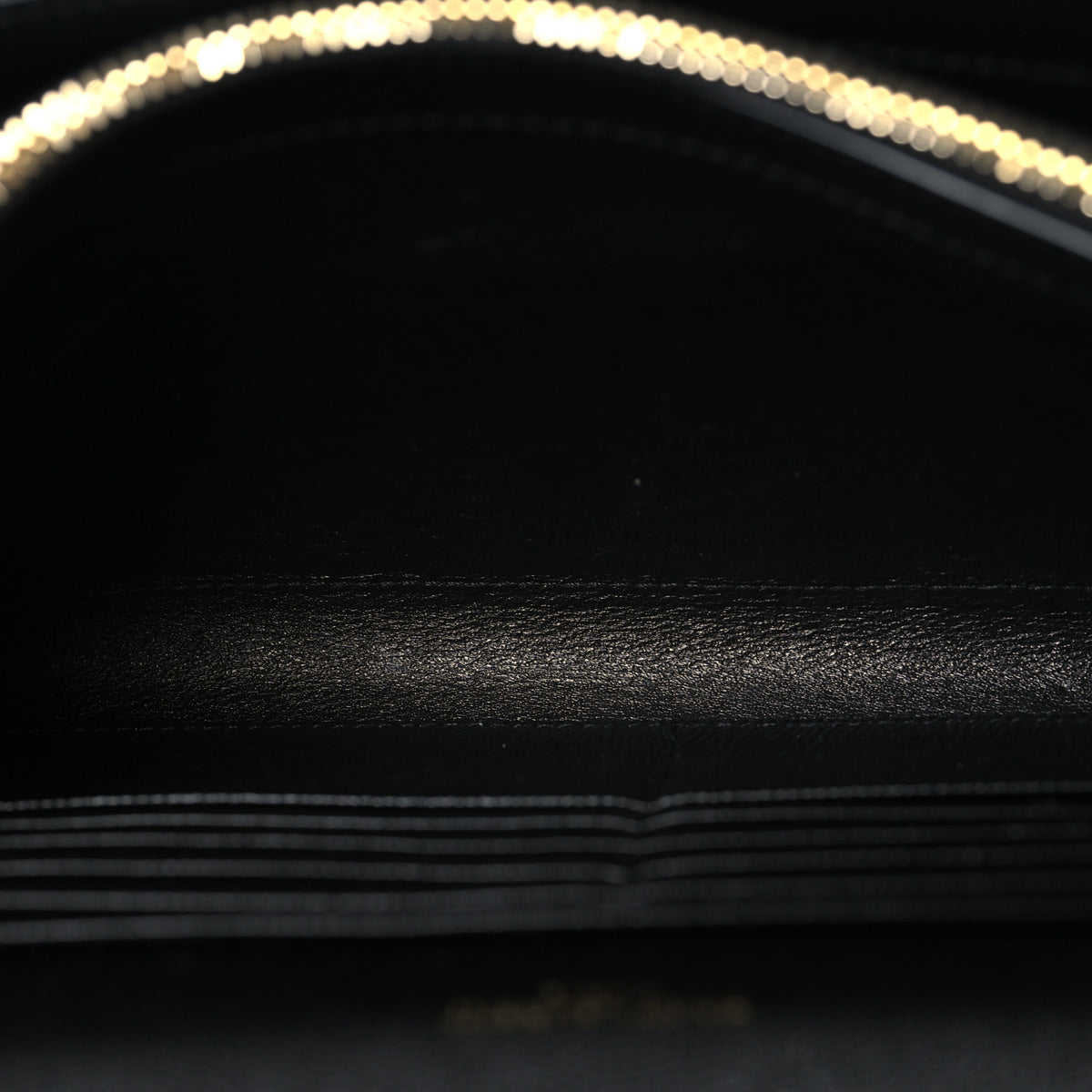 Grain De Poudre Mixed Matelasse Triquilt Monogram Chain Wallet Black