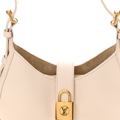 Louis Vuitton Grained Calfskin Low Key Shoulder Bag Limestone Gray 7 of 9