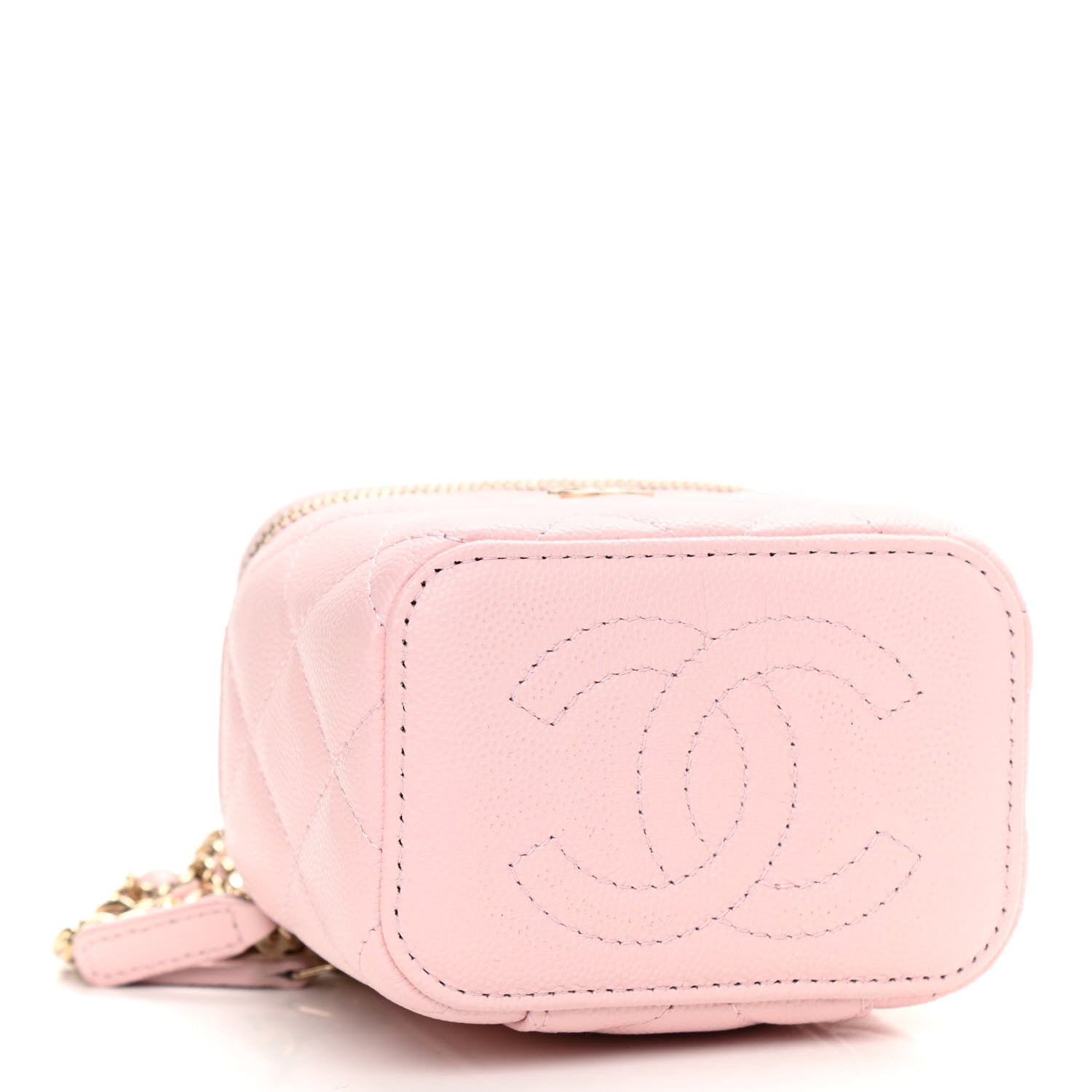 Chanel Caviar Quilted Mini Vanity Case With Chain Light Pink 3 of 8