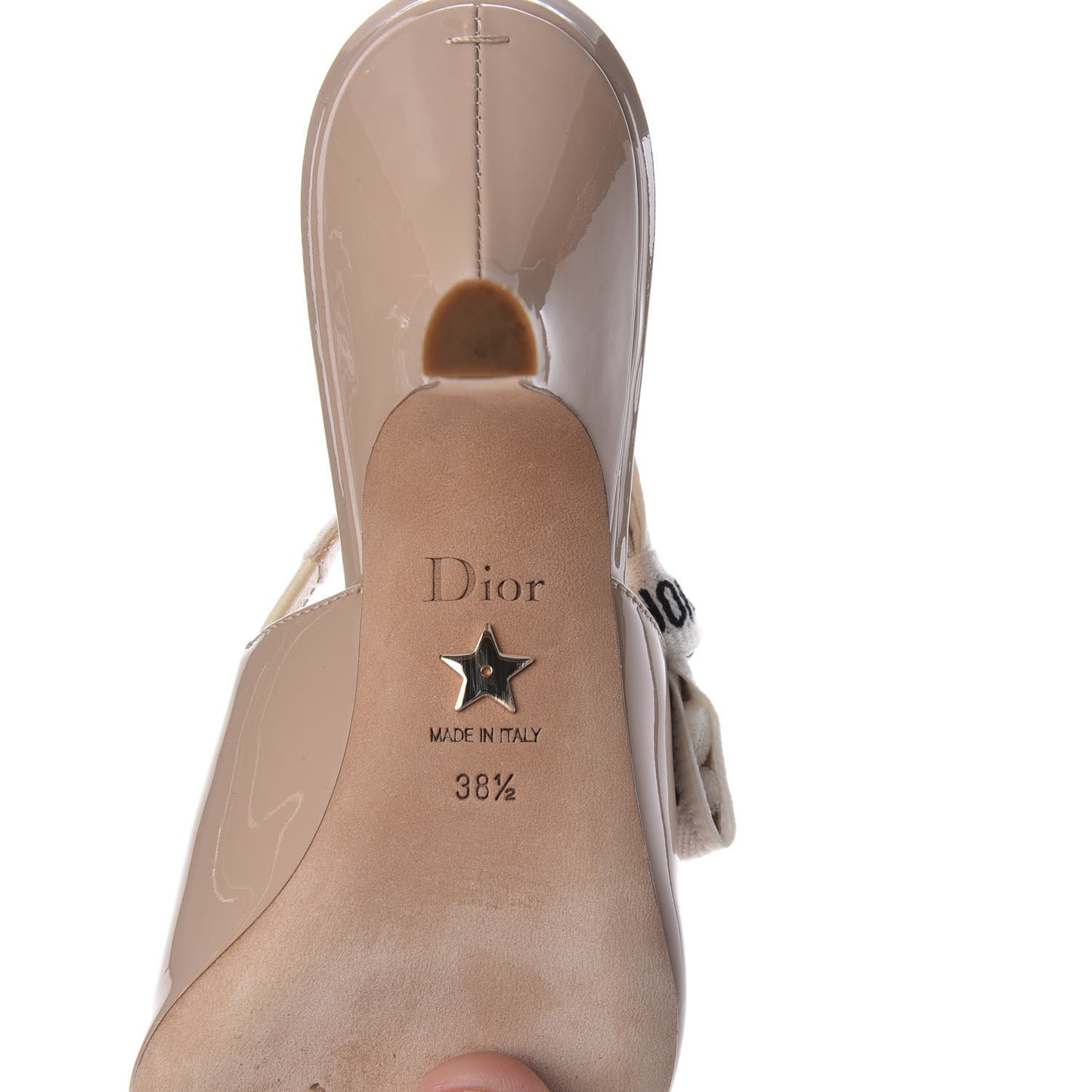 Patent Ribbon J'Adior Slingback 65mm Pumps 38.5 Nude