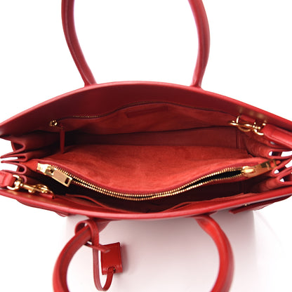 Saint Laurent Calfskin Small Sac De Jour Lipstick Red 4 of 10