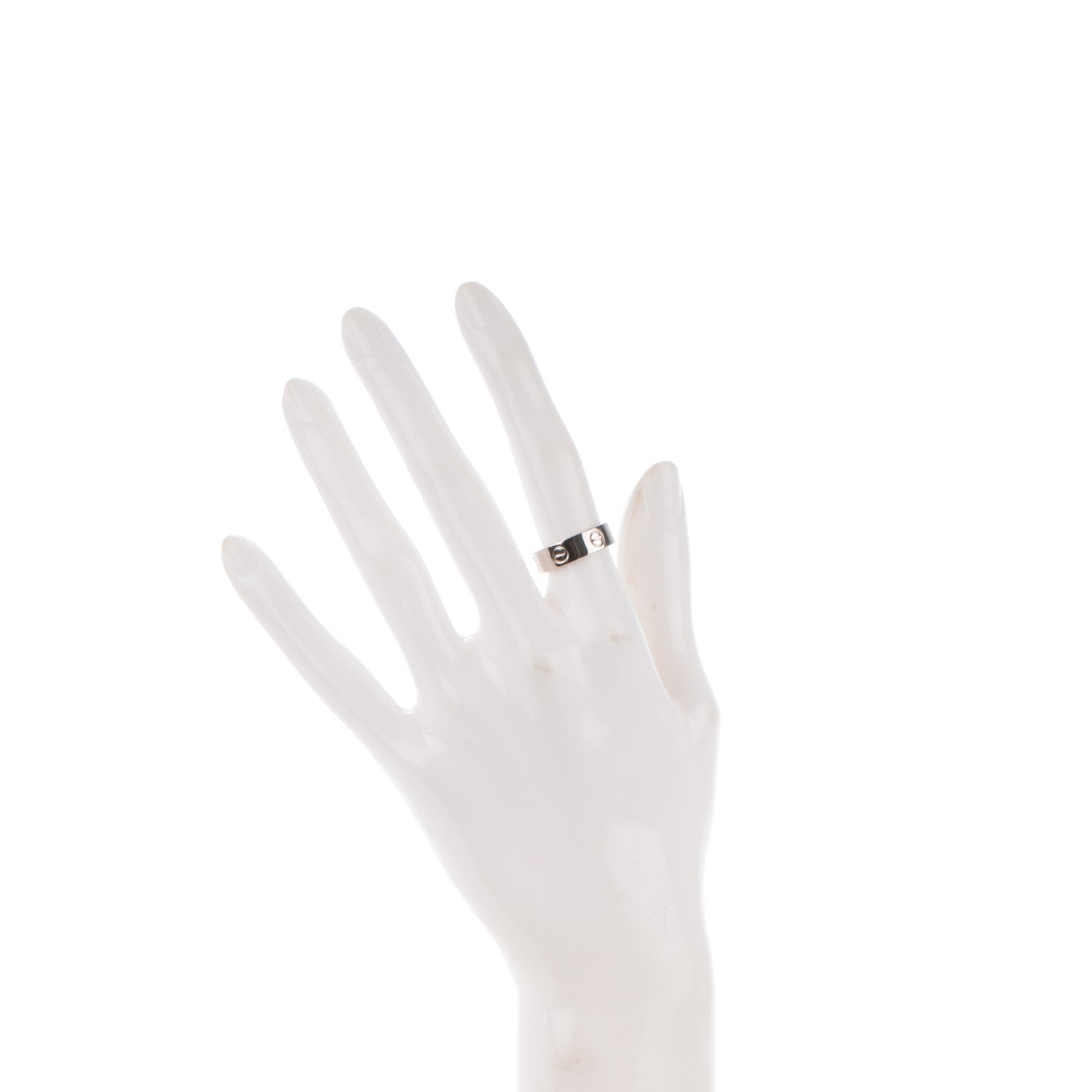 Cartier 18K White Gold 5.5mm LOVE Ring 51 5.75 2 of 4