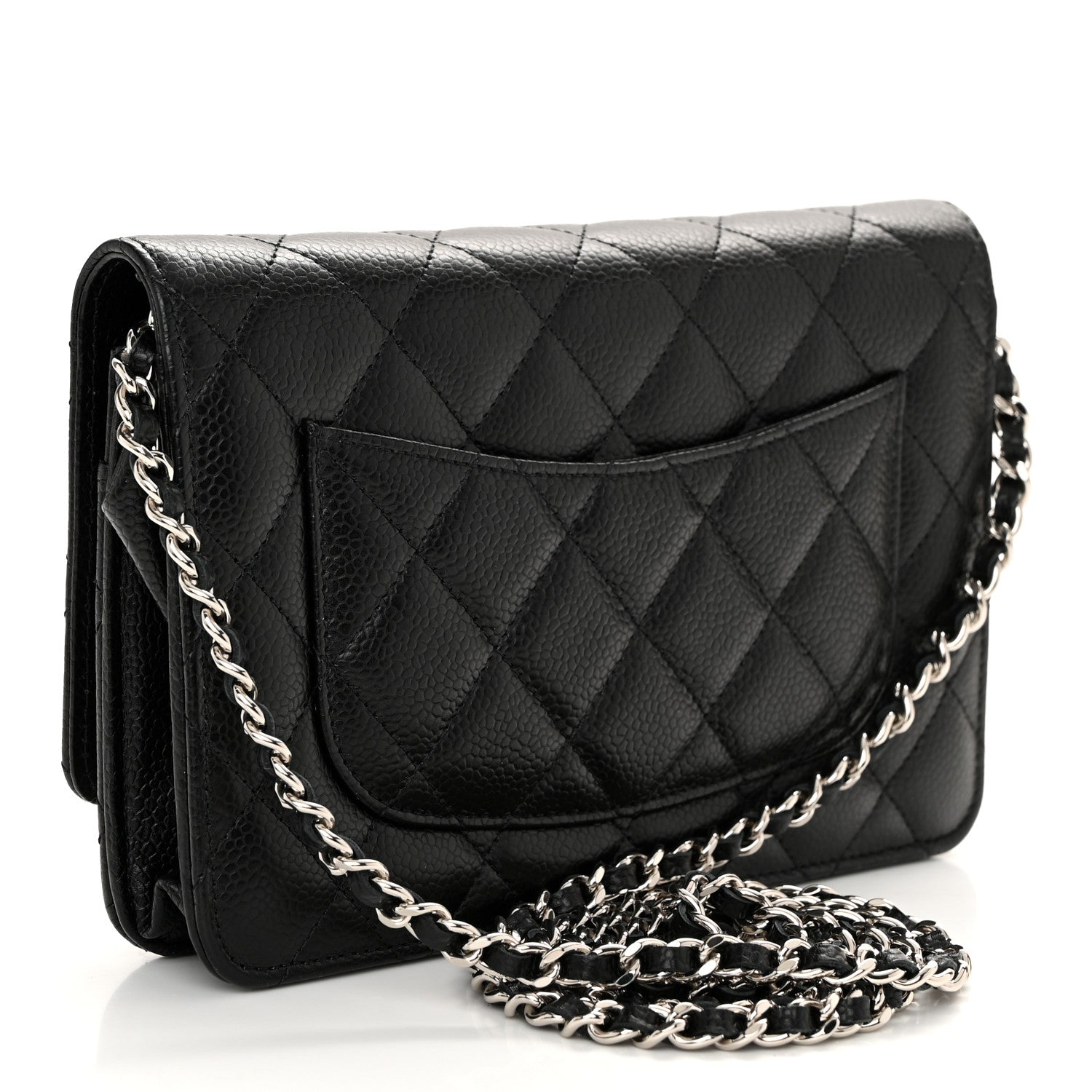 Chanel Caviar Quilted Wallet on Chain WOC Black 3 of 12