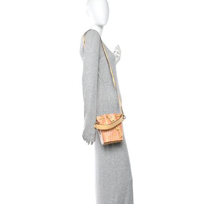 Fendi Vitello Liberty F is Fendi Bi-Color FF 1974 Embossed Mini Mon Tresor Bucket Bag Savana Lollypop 2 of 10