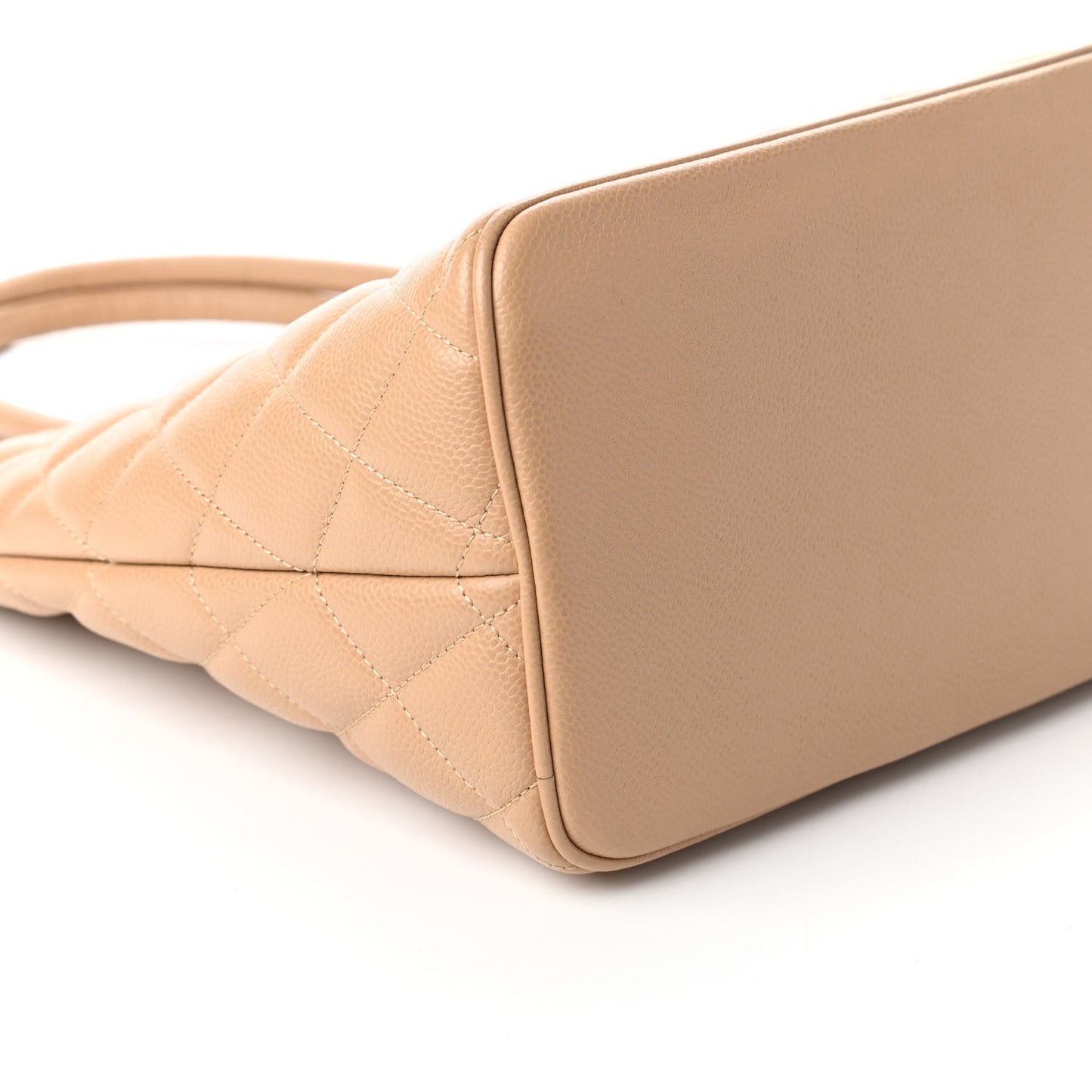 Caviar Quilted Medallion Tote Beige
