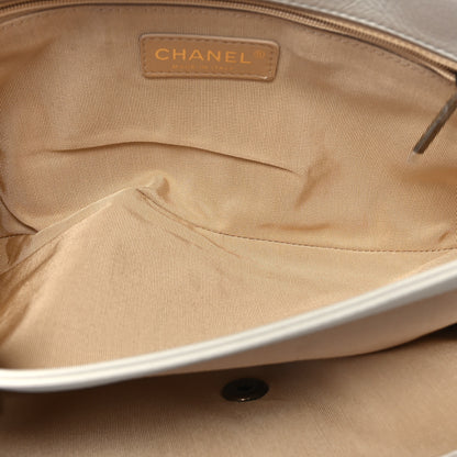 Chanel Calfskin Quilted Medium CC Crown Flap White 6 of 10