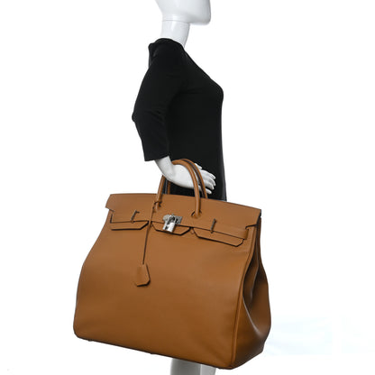 Hermes Togo HAC Travel Birkin 50 Caramel 2 of 11