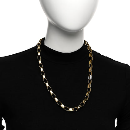 Roberto Coin 18K Yellow White Gold Diamond Link Pave Necklace 2 of 4