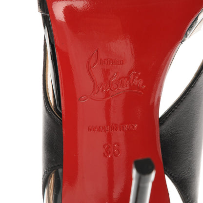 Christian Louboutin Patent Suede Calfskin Air Chance 100 Pumps 36 Black 6 of 7