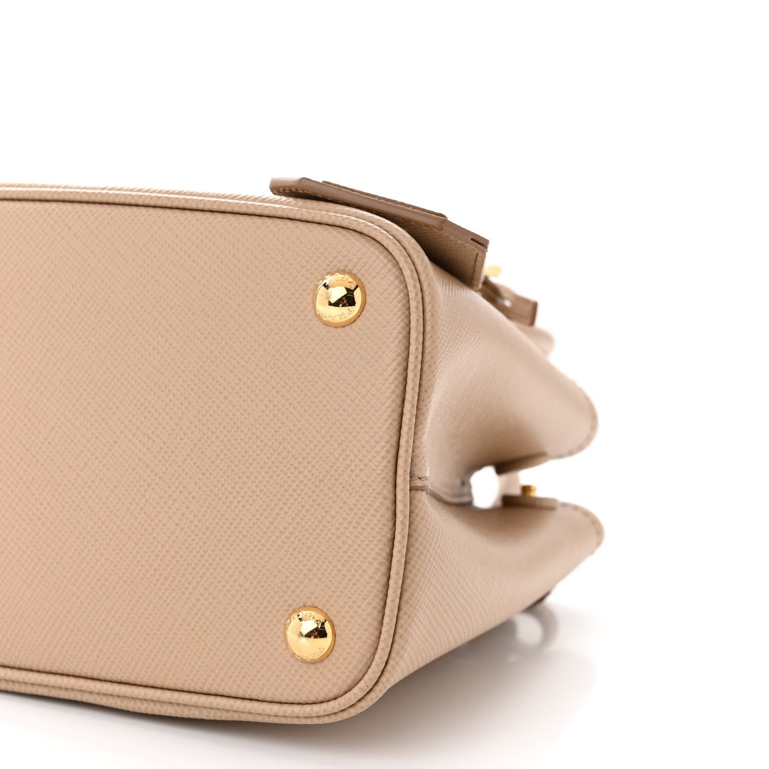 Prada Saffiano Cuir Mini Double Bag Cammeo 9 of 9