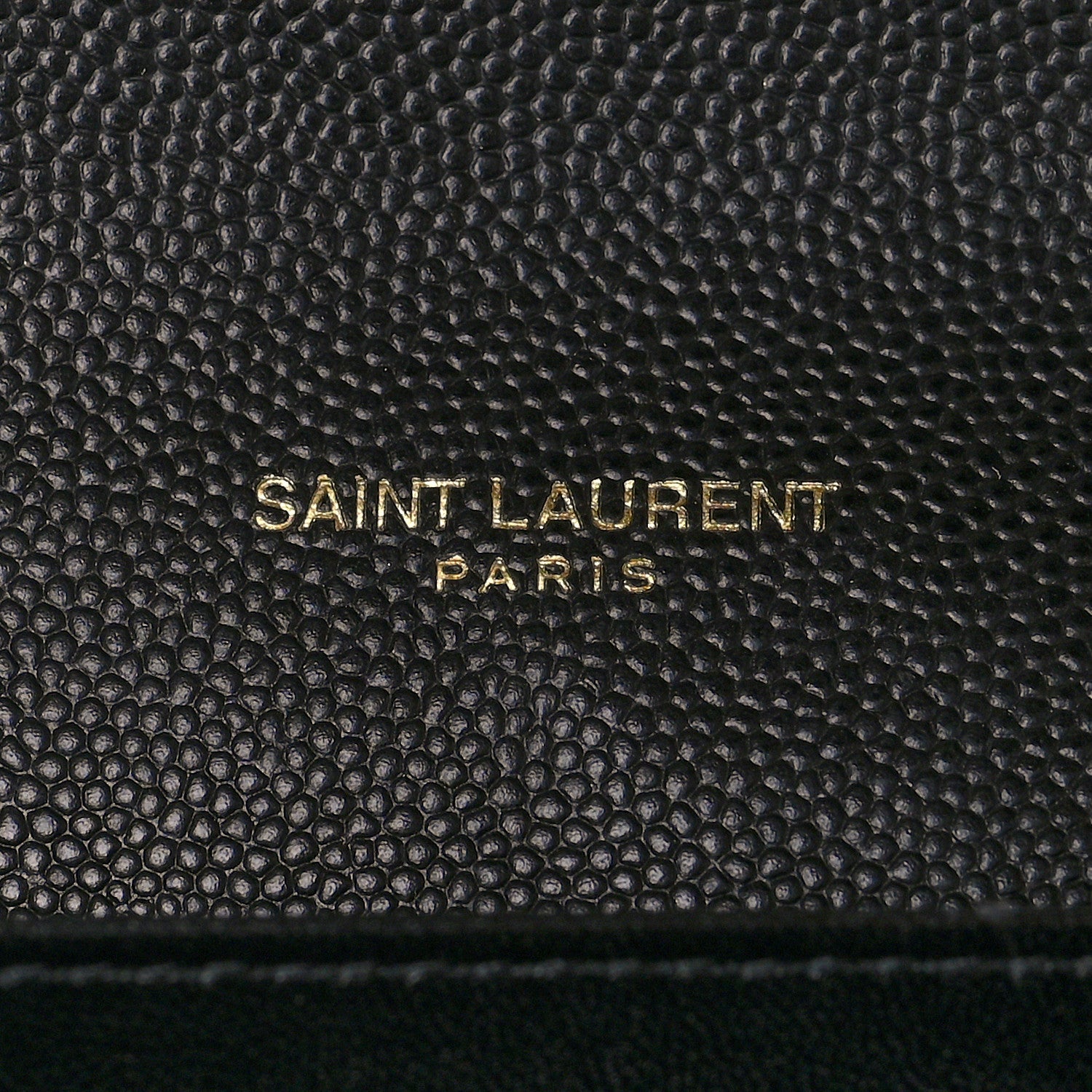 Saint Laurent Grain De Poudre Monogram Cassandra Chain Wallet Black 6 of 10