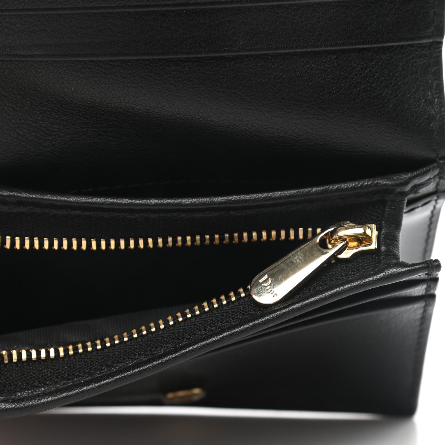 Christian Dior Patent Cannage Mini Lady Dior Wallet Black 5 of 7