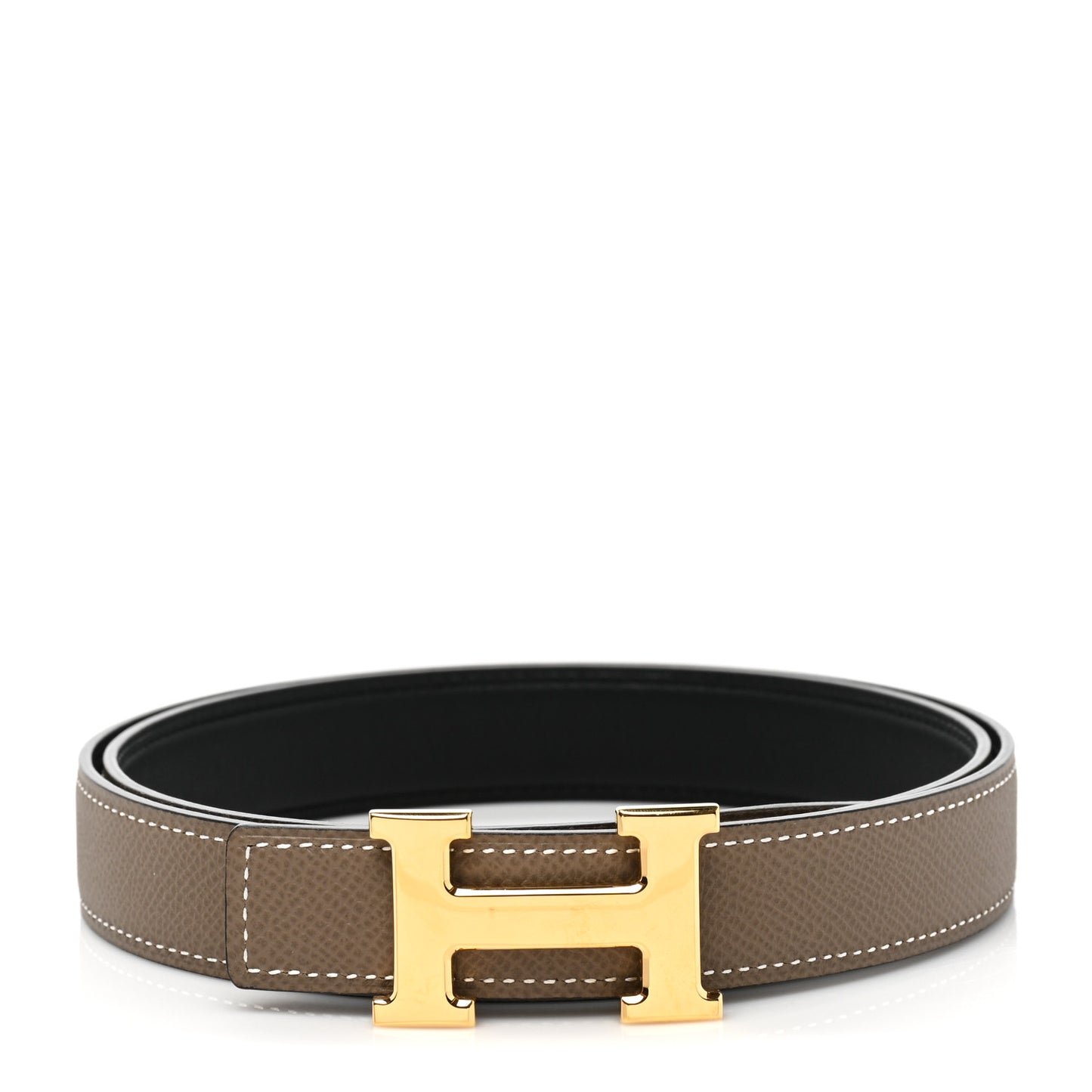 Epsom Swift 24mm Mini H Belt 85 34 Etoupe Black