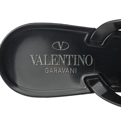 Valentino Garavani PVC Jelly Rockstud Bow Thong Sandals 41 Black 7 of 8