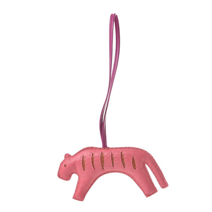 Hermes Milo Lambskin Rooroo Bag Charm Rose Azalea 1 of 4