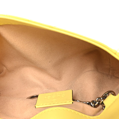 Gucci Calfskin Matelasse Super Mini GG Marmont Shoulder Bag Banana 5 of 9