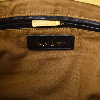 Saint Laurent Patent Belle de Jour Cabas Tote Yellow 6 of 16