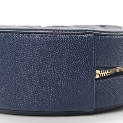 Chanel Caviar Quilted Round Filigree Crossbody Navy 9 of 9