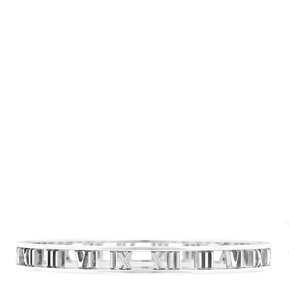 Tiffany Sterling Silver Narrow Atlas Open Bangle Bracelet 3 of 4