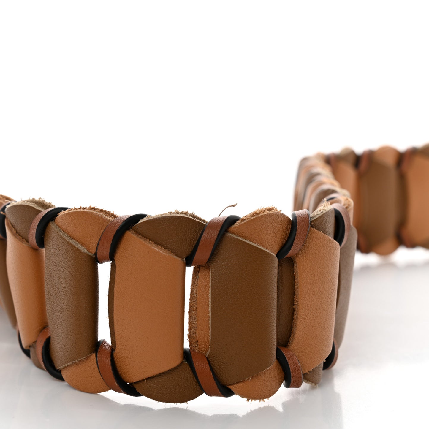 Calfskin Circles Loop Strap Dark Oak