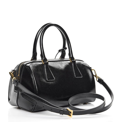Prada Saffiano Vernice Petite Bowler Black 4 of 8