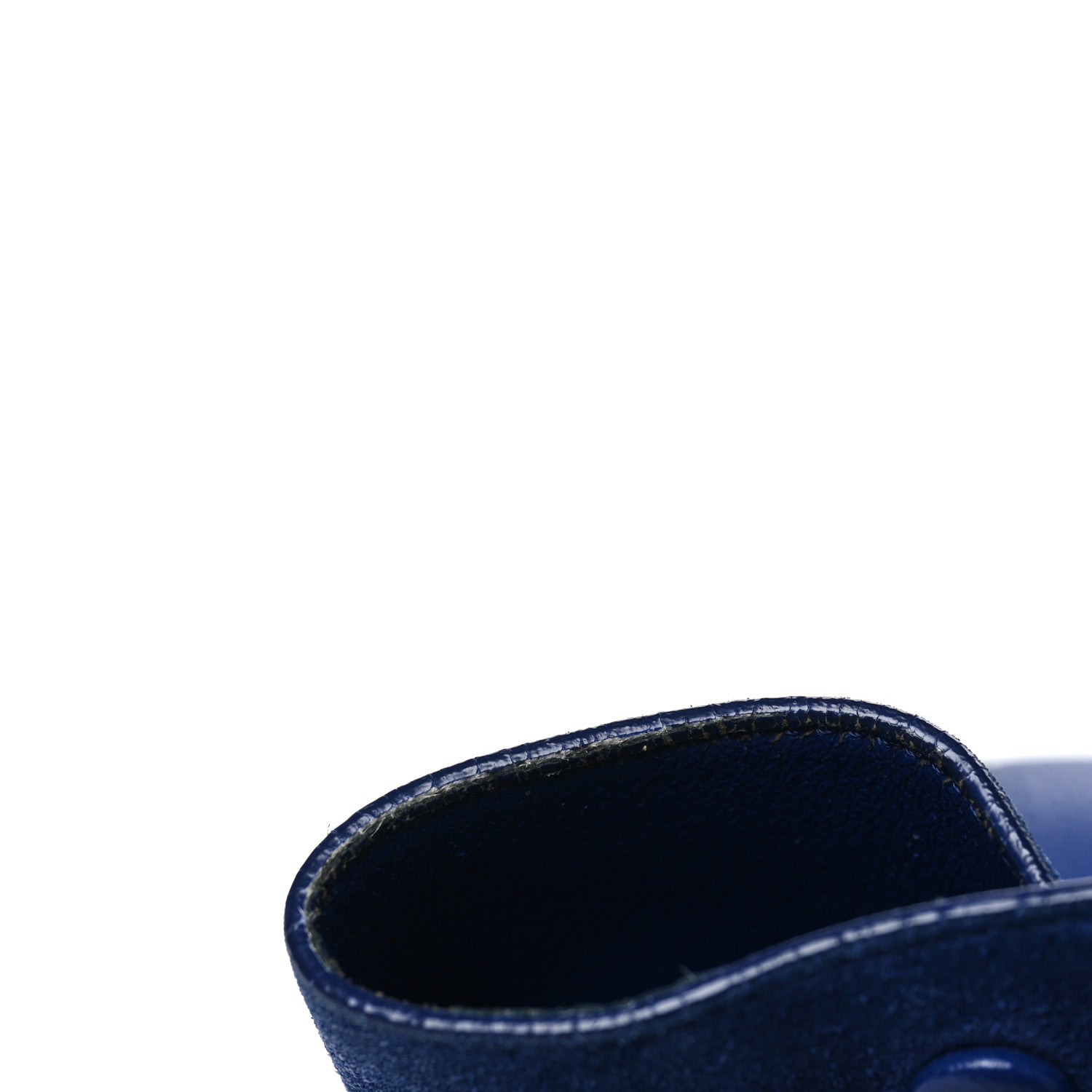 Celine Drummed Calfskin Suede Small Trapeze Indigo 9 of 10