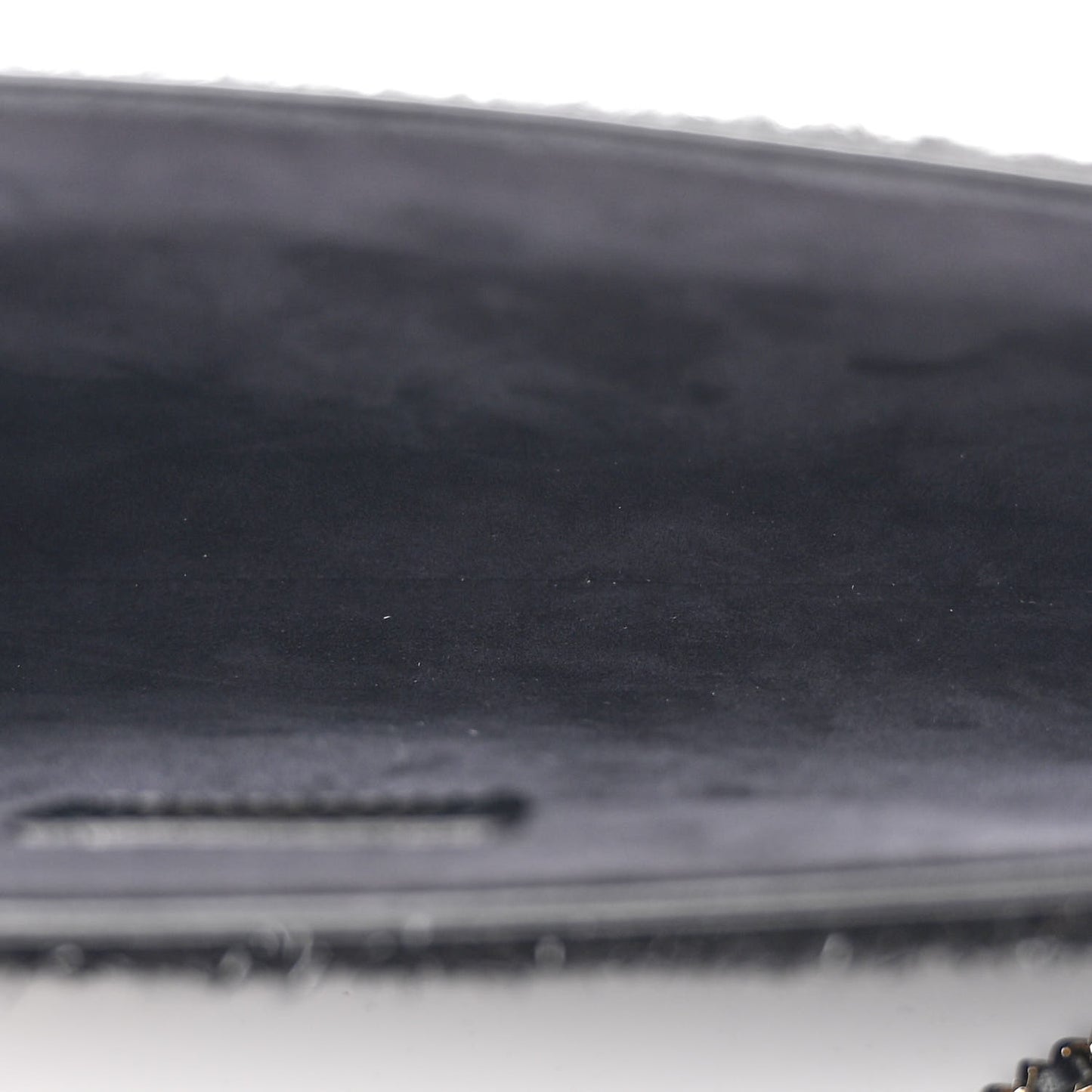 Tweed Chain Around Tablet Holder Crossbody Black